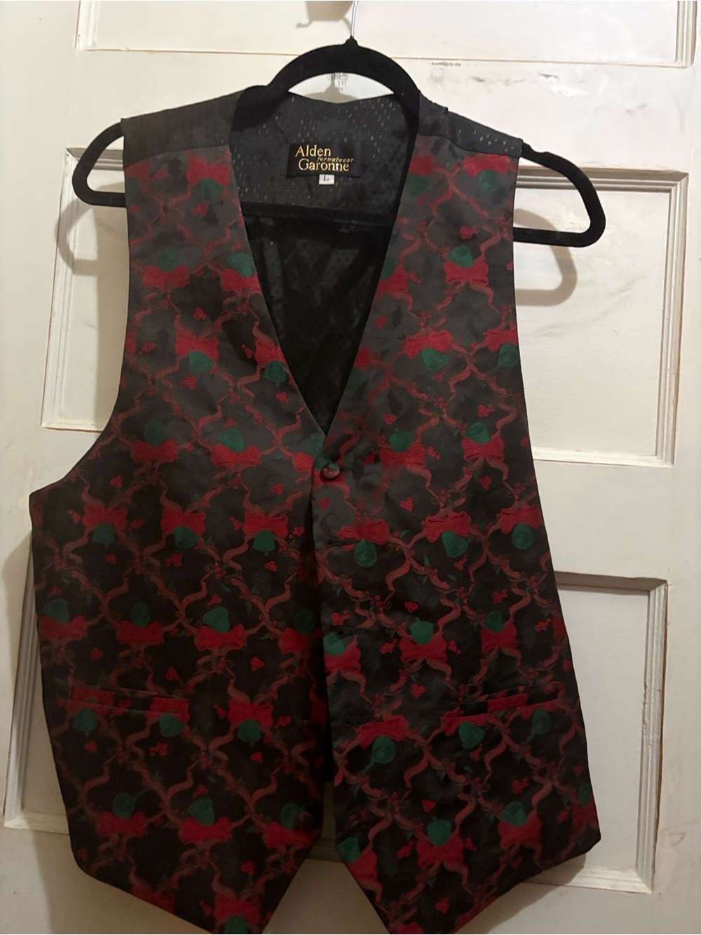 Alden Gamine Black Fabric Label with Gold Embroidered Logo - Picture 4 of 4
